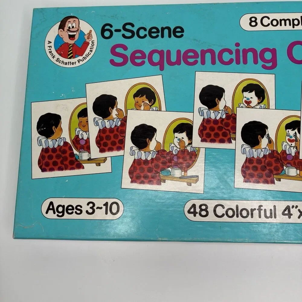Vintage 1988 Frank Schaffer 6-Scene Sequencing Cards Homeschool Early Edition
